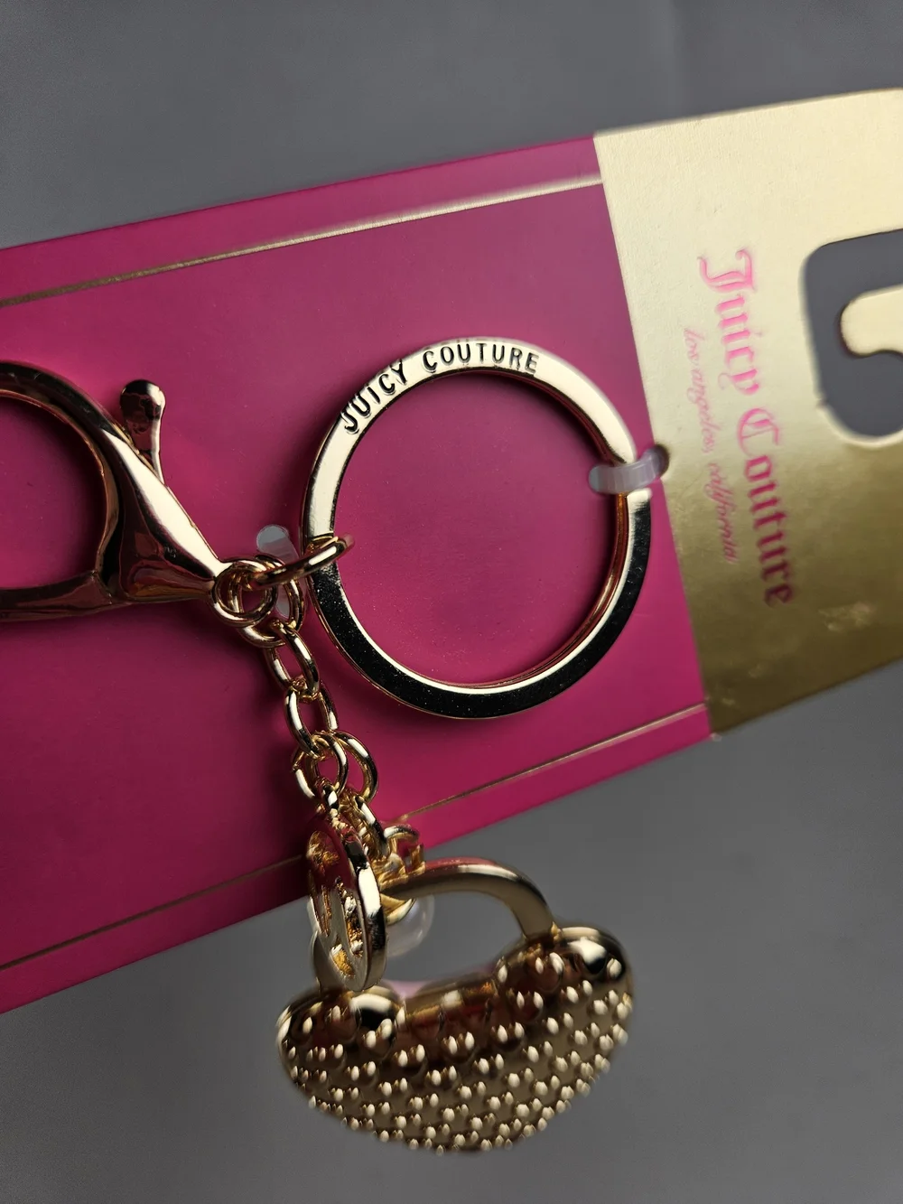 Juicy Couture Gold Heart Padlock Bag Charm Brand New